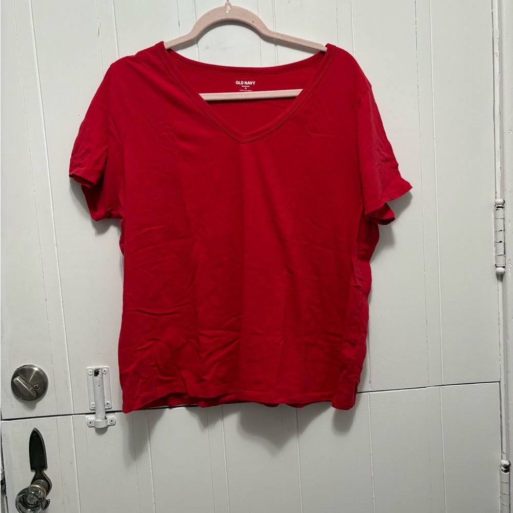 Old Navy Red Short Sleeve Tee